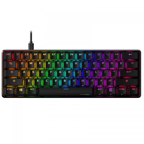 HyperX Alloy Origins 60 - Mechanical Gaming Keyboard - Ultra Compact 60% Form Factor - Tactile Aqua Switch - Double Shot PBT Keycaps - RGB LED Backlit - NGENUITY Software Compatible, Black